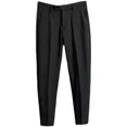 thumbnail image 2 of 9 Pantalones de verano recortados para hombre, pantalones de traje ajustados y trenzados, pantalones rectos, novedad en ropa de diseñador, sastrería, oferta de moda, 2 of 5