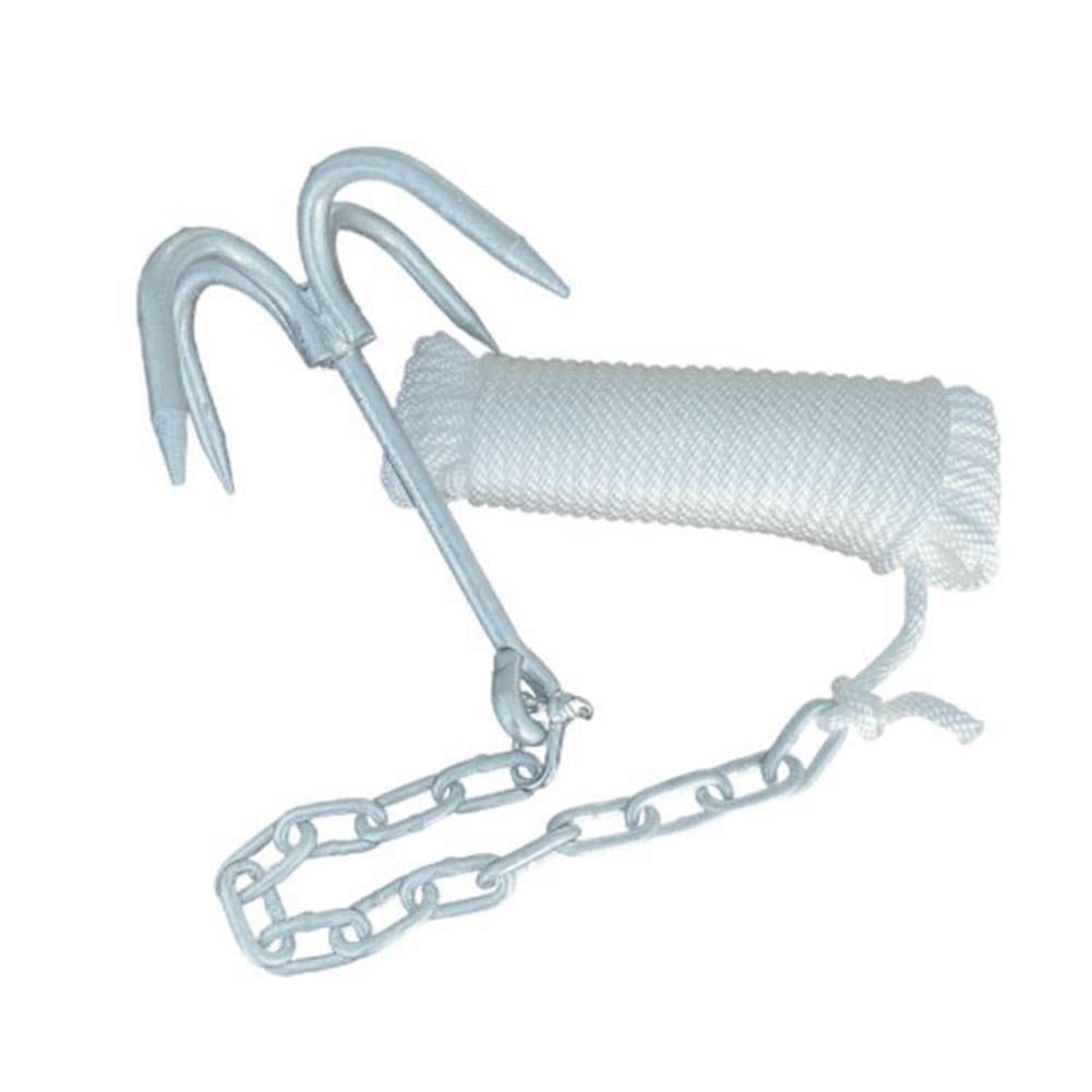 Boat Anchor Kit Marine Anchor Set with Shackle and Chain and Rope Perfect for Kayak Anchor Canoe