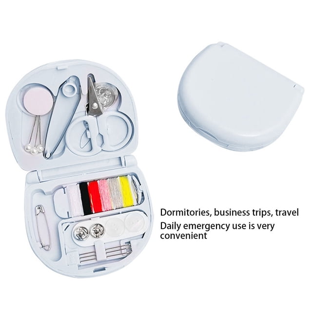 Langgg ABS On Go Sewing Kit Portable Accessories For Quick Repairs With Complete Sewing Tools Convenient baby blue