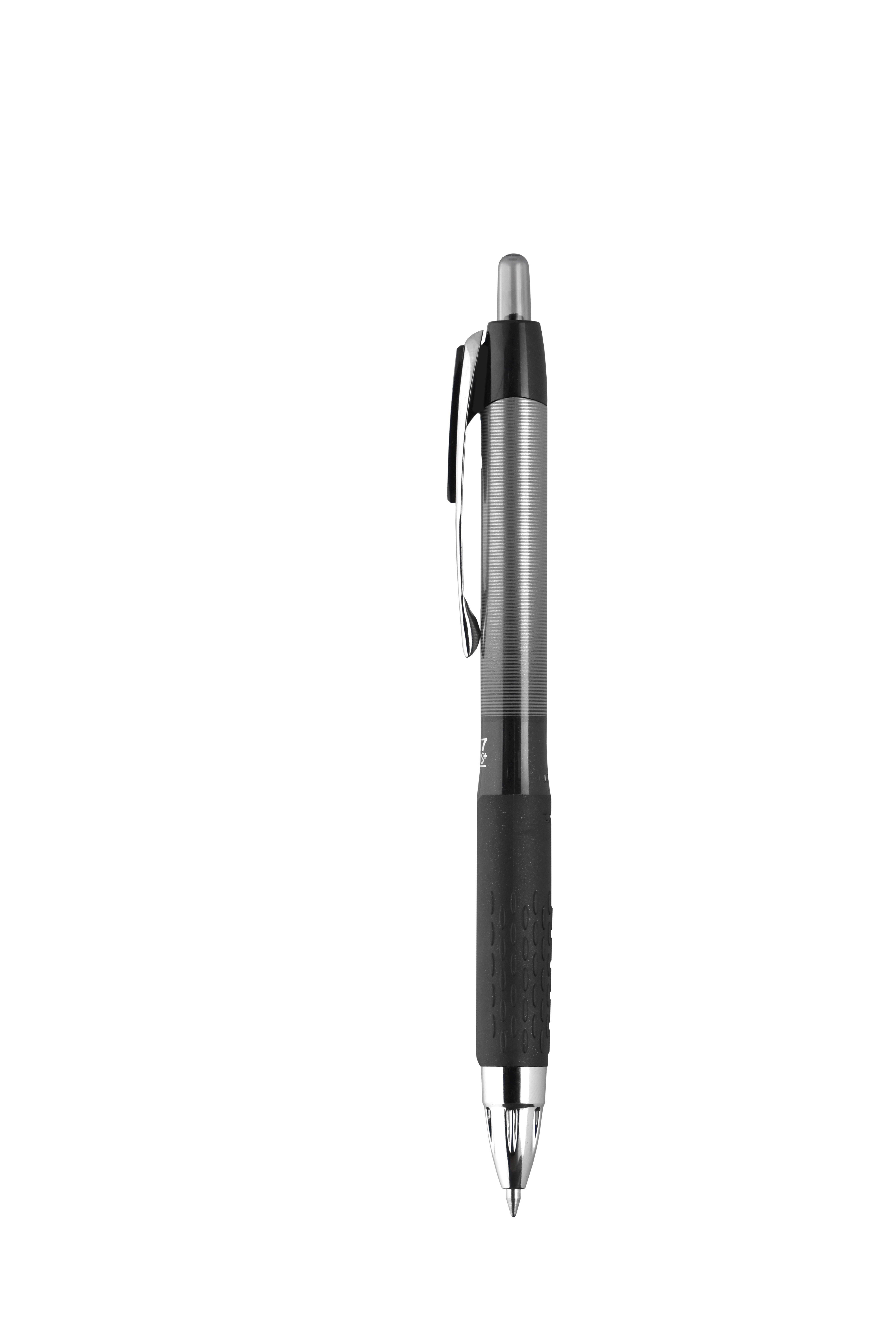 uni-ball 207 Plus+ Retractable Gel Pens, Medium Point (0.7mm), Black, 12 Count