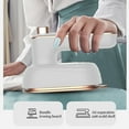 thumbnail image 5 of Snmubt Upgrade Portable Mini Ironing Machine- 180 Degree Rotatable Handheld Steam Iron- Foldable Travel Garment For Fabric Clothes-Good For Home And Travel (White), 5 of 6