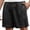 Black1, variant on Men's Solid Color 100% Cotton Casual 5-Inch Shorts with Side Pockets Elastic Waist Drawstring Breathable Summer Lounge & Outdoor Pants S-XXXXL
