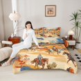 thumbnail image 4 of Castle Fairy Western Cowboy Full Size Comforter Sets 3-Piece for Girls,Vintage Aesthetic Bedding Comforter Set,Exotic Style Lightweight Bedding Sets,Super Cozy Room Decor,Reversible, 4 of 8