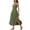 Olive Green, variant on Summer Dresses for Women 2025, Women's Summer Solid Color Sleeveless Round Neck Irregular Hem Dress Skirt(Black,S)