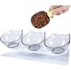 thumbnail image 1 of Cuenco para gatos elevado con soporte, cuenco para gatos inclinado tres cuencos, 1 of 5