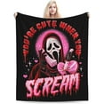 thumbnail image 7 of Halloween horror movie scream ghost face print plush blanket, super soft and light for all seasons, multi-purpose home decoration, 7 of 7