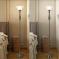 thumbnail image 5 of HonoDing Torchiere Floor Lamp, 1-Light, Brushed Nickel, Alabaster Glass Shades, 5 of 8