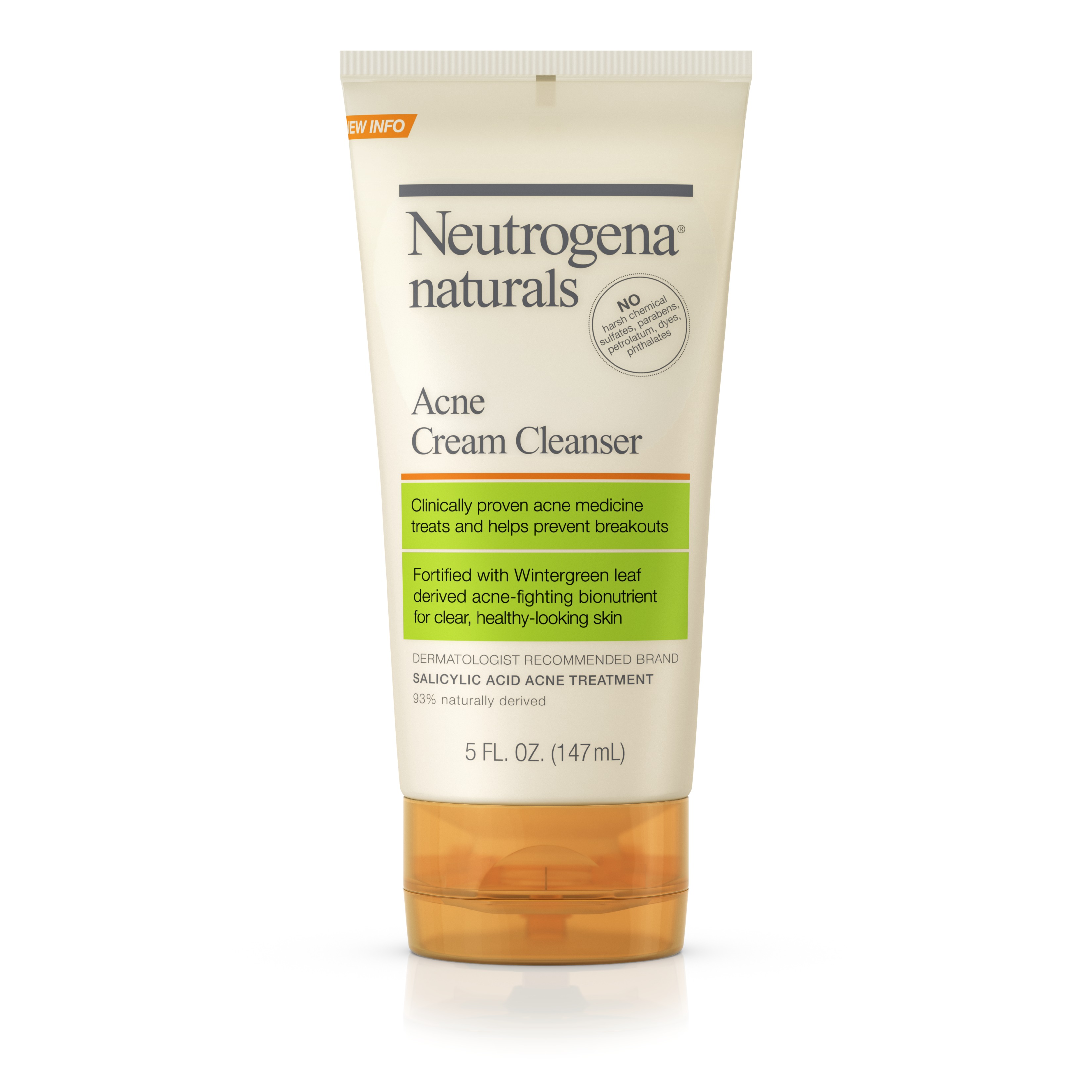 Neutrogena Naturals Acne Cream Cleanser, 5 Oz