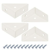Uxcell 4-Pack L-Shape Corner Brace, 1.5 x 1.5 in Stainless Steel Right Angle Support Brackets Fastener Joint [Beige]