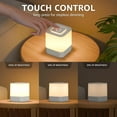thumbnail image 1 of Paquete de lámparas de luz nocturna recargable, 3 modos táctiles, regulables, LED, lámpara de mesa portátil, funciona con pilas, pequeña lámpara inalámbrica para dormitorio, viajes, baño, 1 of 6