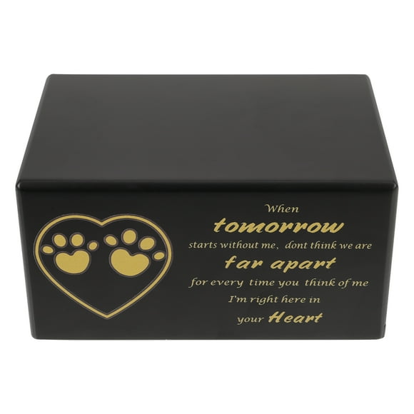 Wooden Pet Urn Pet Ashes Cremation Urn Dog Memorial Cinerary Casket Cat Ash Wooden Box