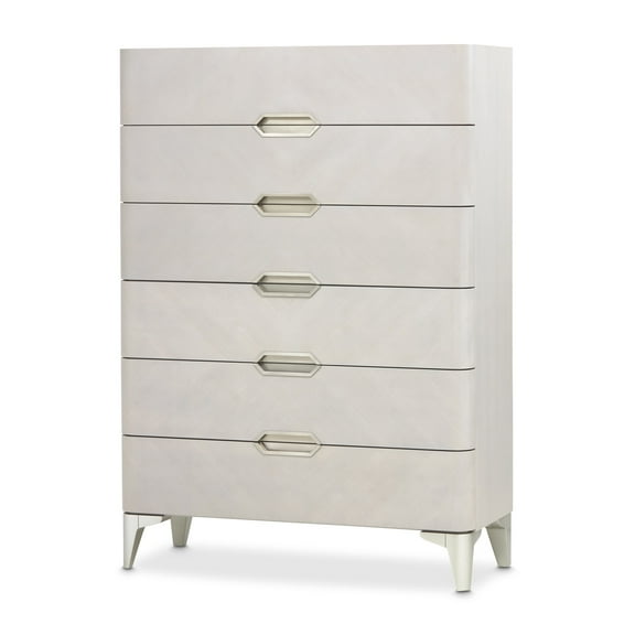 Michael Amini Penthouse 6-Drawer Chest - Ash Gray