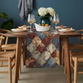 thumbnail image 2 of Brown Gray Plaid Table Runner - 48 Inch Long, Kitchen Dining Table Runner Dresser Scarves, Country Abstract Gradient Chic Check Farmhouse Decor for Coffee Tables Wedding Party Banquet, 2 of 8