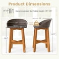 thumbnail image 6 of Yardi Yarda Outdoor Faux Rattan Bar Chairs Set of 2, Bar Chair with Ergonomic Backrests and Footrests for Outdoor as Yard, Brown, 6 of 11