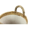 thumbnail image 5 of DecMode 16", 14", 13"W White Seagrass Handmade Two Toned Storage Basket with Handles, 3-Pieces, 5 of 8