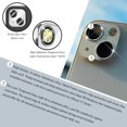 thumbnail image 5 of 2 Pack Camera Lens Protector Compatible for iPhone 13/13 Mini, Aluminum Alloy Metal & 11H Tempered Glass Shock/Water-Proof,Shatter/Scratch-Resistant,Case Friendly - Silvery, 5 of 5