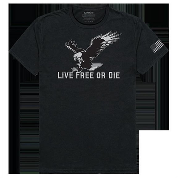 RapidDominance  Live Free or Die Tactical Graphics Tee, Black - Medium