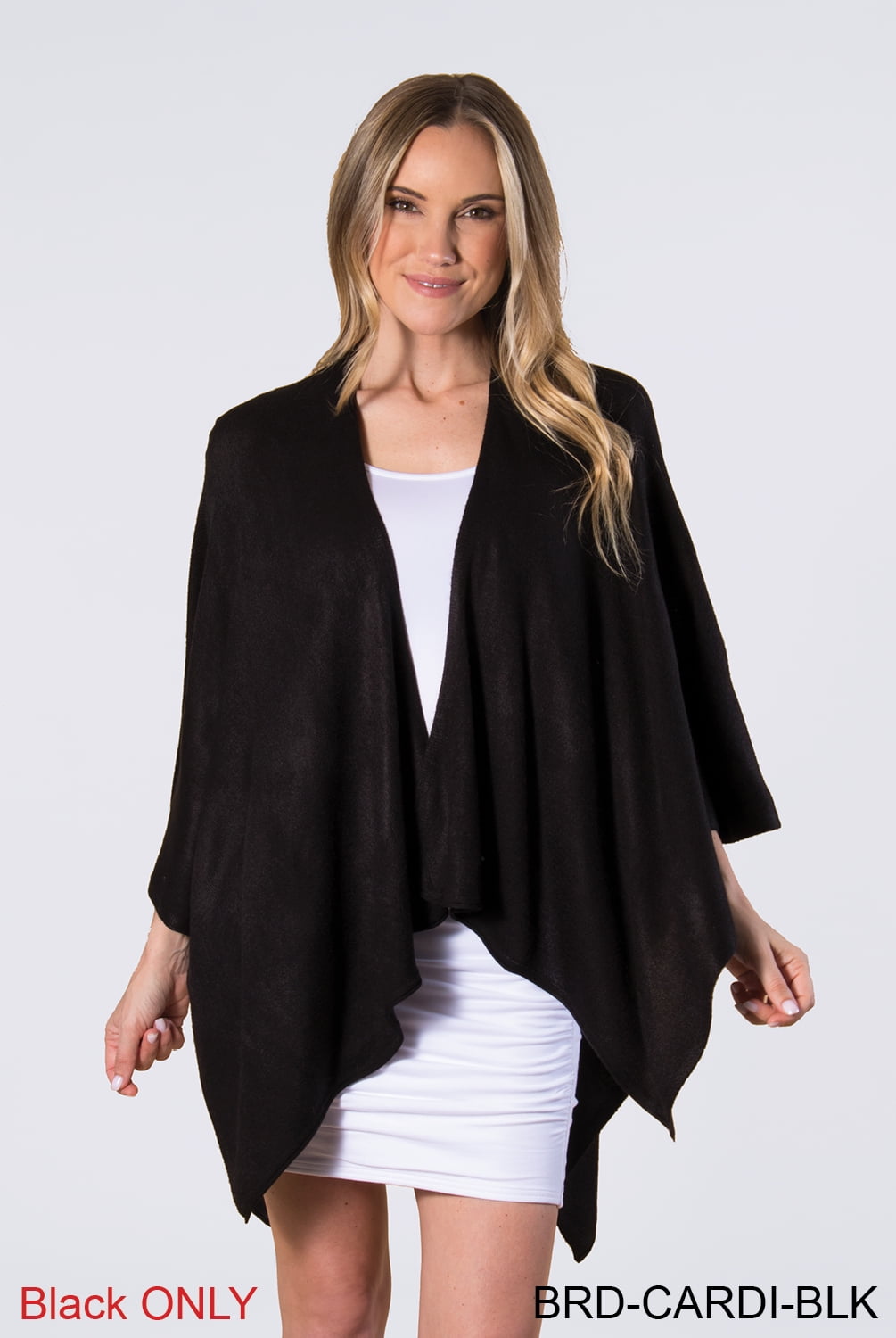 Simply Noelle bordeaux cardi wrap shawl -black - Walmart.com
