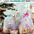 Iridescent Extra Large Cellophane Bags 40x50 Inch 3 PCS Cellophane