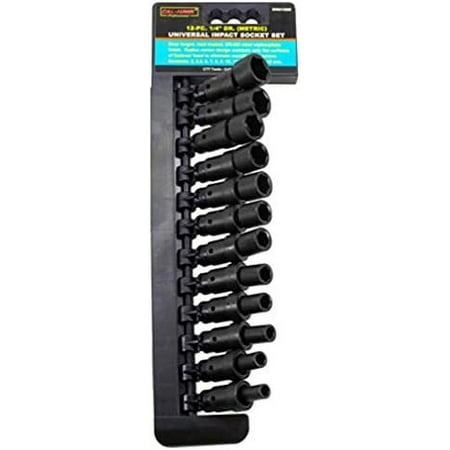 Cal Hawk Tools BISU122M 12 Piece 1/4" Drive Universal Swivel Impact Metric Socket Set$$Tools & Hardware Other