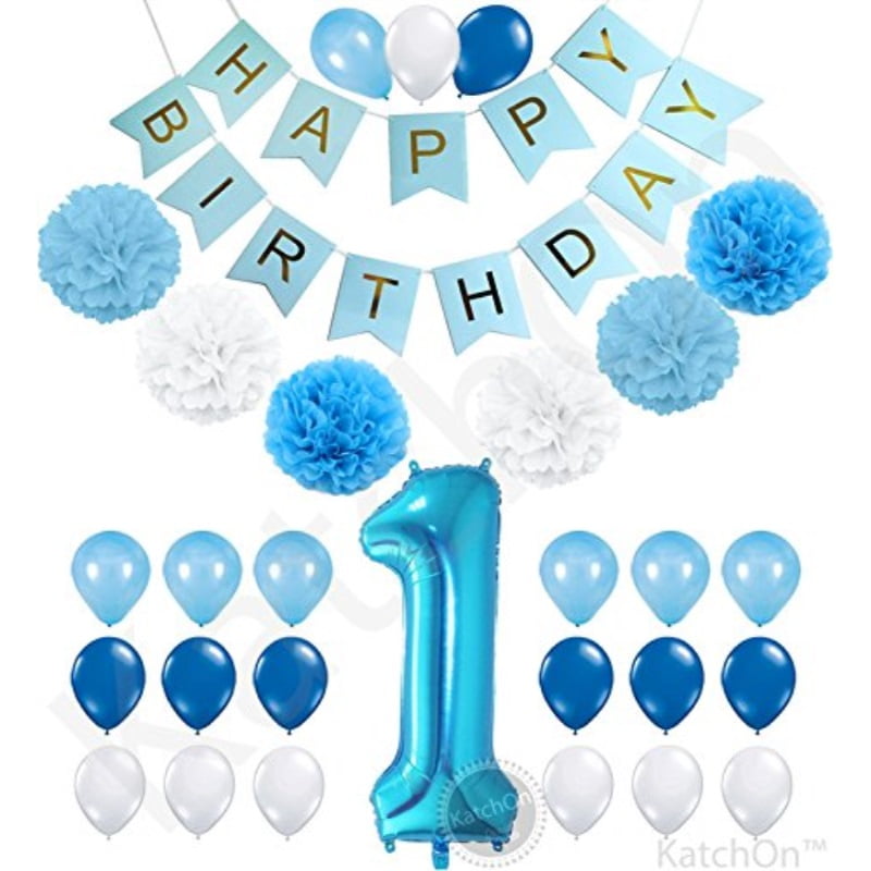 1st Birthday Boy Decorations Kit Beautiful Boy Colors For Little