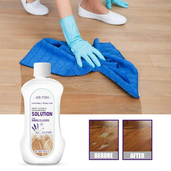 Ganfancp Floor Cleaner, 100ml Multi-Surface Vinegar Polish Floor Cleaner and Household Cleaner - Plant-Based Formula for Sparkling Clean Floors - Leaping Bunny Certified