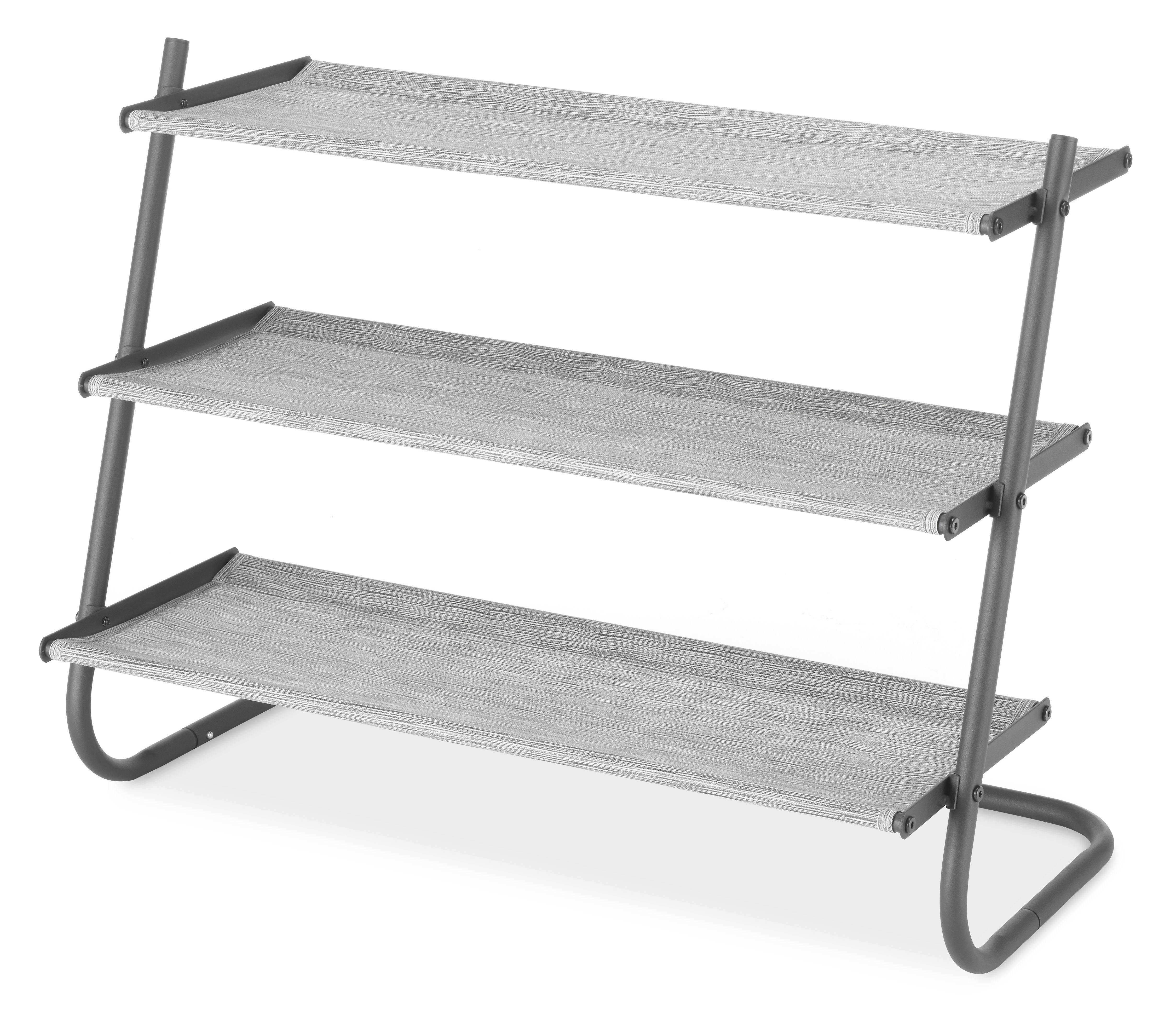Whitmor 3-Tier Closet Shoe Rack, Space Saving Shoe Shelf, 12-Pair Capacity, Matte Black