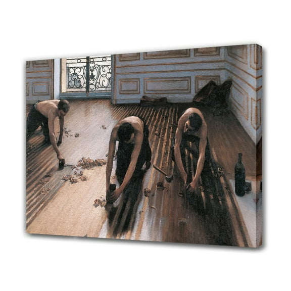 Gustave Caillebotte The Floor Scrapers Canvas Poster Bedroom Decor Sports Landscape Office Room Decor Gift Frame-style,Colorful,12x18inch(30x45cm)