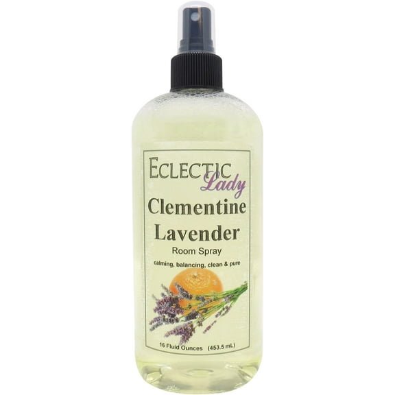 Clementine Lavender Room Spray by Eclectic Lady, 16 Ounces, Fragrant Aromatic Room Mist For Home, Room, Office