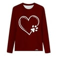 thumbnail image 4 of Jienlioq Hauts Grande Taille pour Femmes Mode Chandail Imprimé Col Rond Manches Longues Décontracté Offres Cyberlundi, 4 of 4