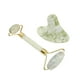 thumbnail image 3 of Rodillo de piedra de jade, tablero Gua Sha, cabezales dobles, suavizante de superficies, juego de rodillos de masaje facial, 3 of 10
