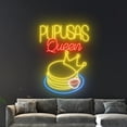 thumbnail image 4 of Handmadetneonsign Pupusas Queen Neon Sign, Pupusas Wall Art Decor, El Salvador Restaurant Wall Decor, 4 of 5