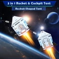 thumbnail image 2 of Tienda de campaña Senodeer Rocket Ship 3 en 1 con piscina de bolas y túnel, 2 of 7