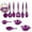 Purple, variant on Dvruxg 13-Piece Non-Stick Cookware Set with Frying Pan, Milk Pan, Soup Pots & Utensils – Iron Pots and Pans with Heatproof Handles & Glass Lids – Even Heat Distribution, Dishwasher Safe