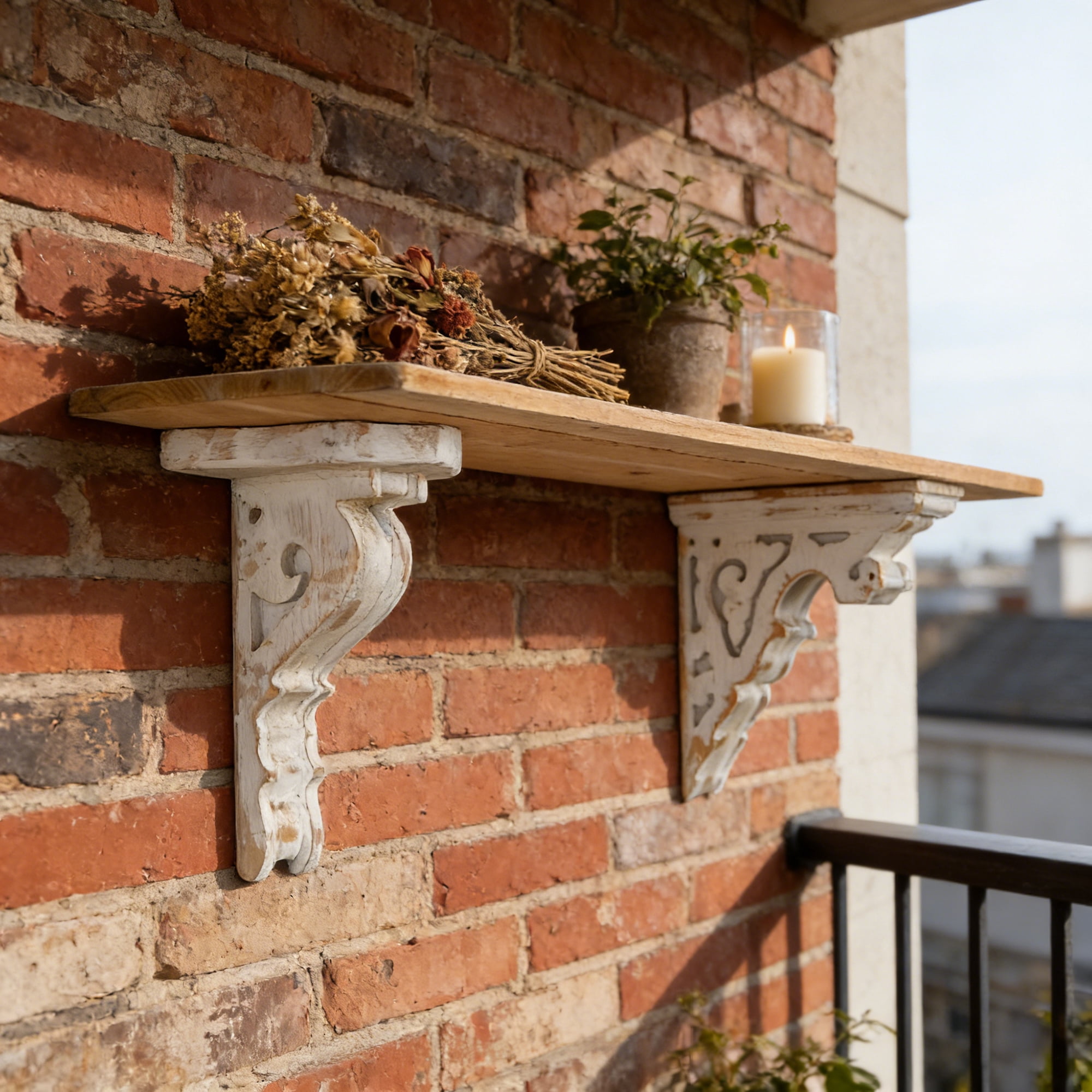 Wood Corbels Shabby Wood Brackets Decorative Shelf Brackets in Diffferent Shape Vintage White Wooden Corbels Wall Decor Door Inner Corner Decoration