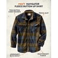 thumbnail image 3 of Legendary Whitetails Men's Standard Navigator Fleece Button Up Shirt, Blue Moon Square, Large, 3 of 7