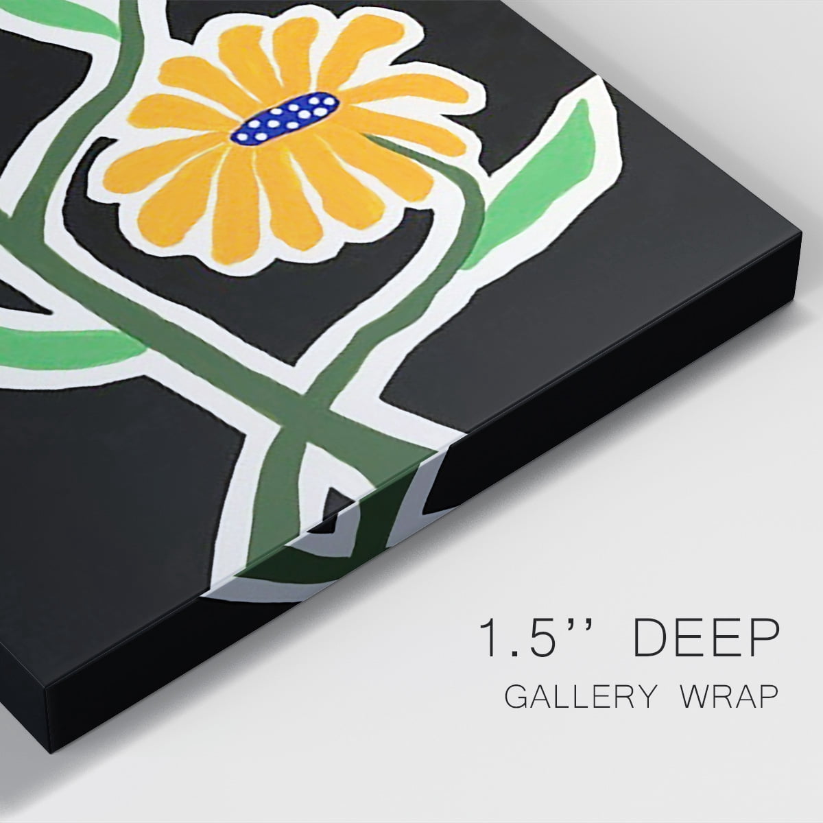 Pop Flowers I Premium Gallery Wrapped Canvas - Ready to Hang