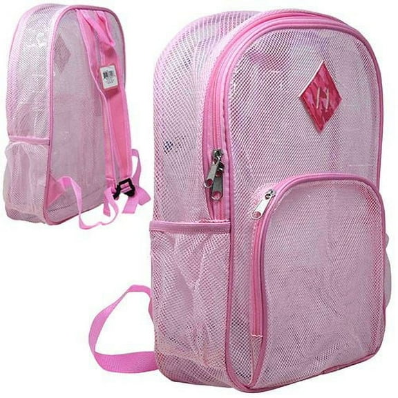 Mesh Backpack 16" Camouflage, Pink