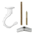 thumbnail image 3 of Kit de gancho de metal Uxcell para colgar cestas de plantas interiores, tornillo de techo blanco, 2 piezas, 3 of 5