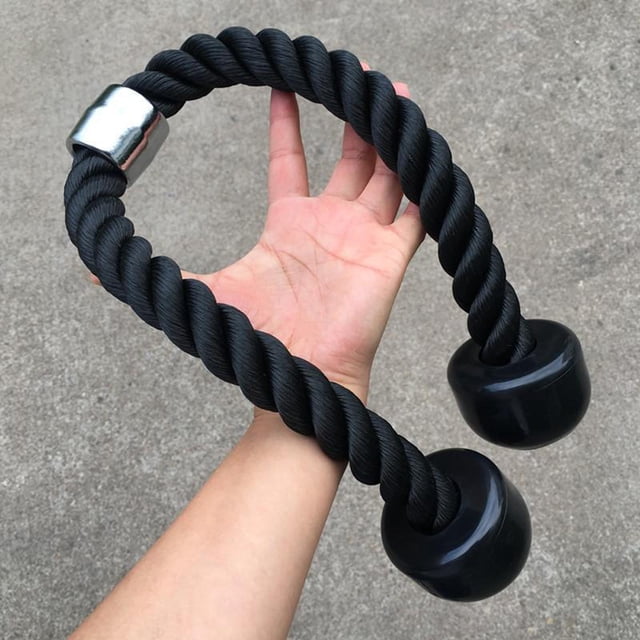 Cuerda de fuerte para tríceps de 27 pulgadas con tirarere hacia abajo y antideslizantes reemplazo para Lats, Biceps, tríeps entrenamiento en shamjiam Cuerda de tríceps y bíceps