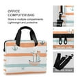thumbnail image 4 of FORMRS 16" Laptop Bag Carrying Sleeve Case with Handle Travel Shoulder Briefcase, Orange Nautical Pattern, 4 of 8