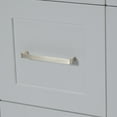 thumbnail image 3 of ARIEL Hamlet 43 Inch Single Sink Bathroom Vanity in Gray, 1.5" Edge Quartz Top, Solid Wood, Rectangular Sink, 2 Soft Closing Doors, 4 Full Extension Dovetail Drawers, Toe Kick, 3 of 9