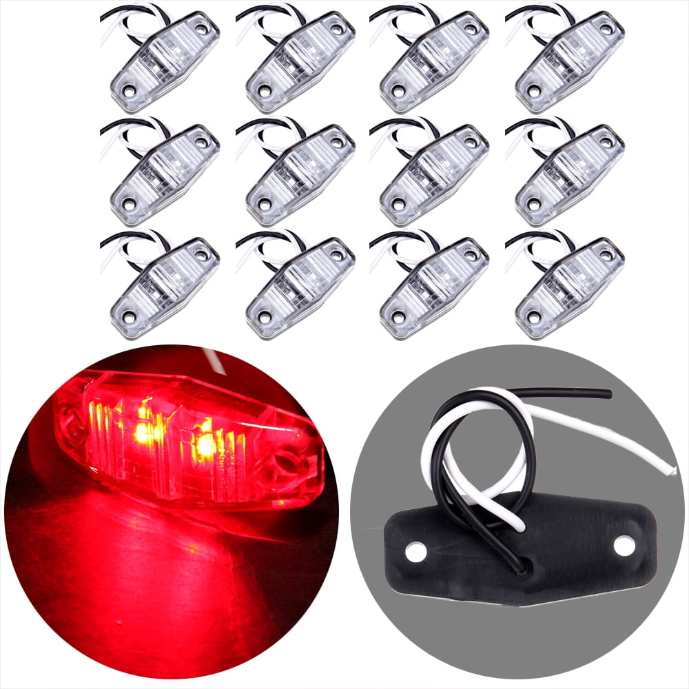 ECCPP Pack of 12 NEW 2 Diode RED LED Light 1x2.5 Surface Mount