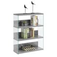 thumbnail image 2 of Convenience Concepts SoHo Four-Tier Wide Bookcase in Gray Faux Marble Wood, 2 of 5
