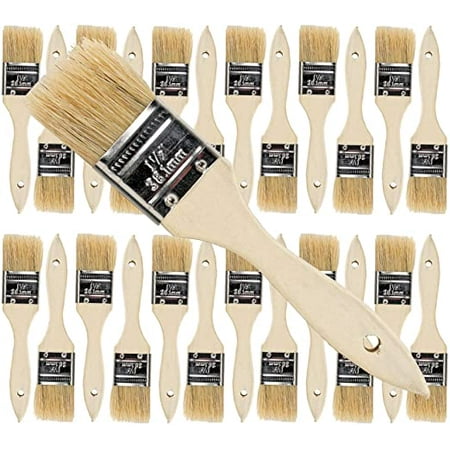 Pro Grade - Chip Brush – 2 Inch Professional Paint Brushes – 24 Pack - Natural China Bristle Paintbrush Set...