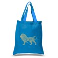thumbnail image 1 of LA Pop Art Small Word Art Tote Bag - Lion, 1 of 2