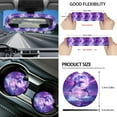 thumbnail image 6 of Yuyamidu Dolphin Car Seat Cover Set with Steering Wheel Cover Moon Seat Belt Covers Purple Rearview Mirror Cover Cup Coasters Car Sun Visor Key Chain Gear Shift Knob Cover 16 PCS Auto Accessories, 6 of 7