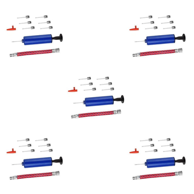 maskred 1/2/3/5 Pump Inflator Tool Flexible Inflating Needle Kit Multi-purpose Sturdy Hand Air Pumps for Football Volleyball Balloon Using 16*3.4*3.4cm,Type 1 5PCS