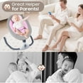 thumbnail image 2 of OUYI Baby Swing for 0-24Months - USB/Bluetooth, 4-Speed, 5-Point Harness, Remote Control, Portable (Pink), 2 of 9