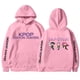 thumbnail image 1 of Pop cazadora para niña Demo-n Hunters Unisex Fashion Hooded Sweatshirt Streetwear Soft Comfortable Long Sleeve Hoodie for Daily Wear Spring Fall Winter （Pink）, 1 of 4